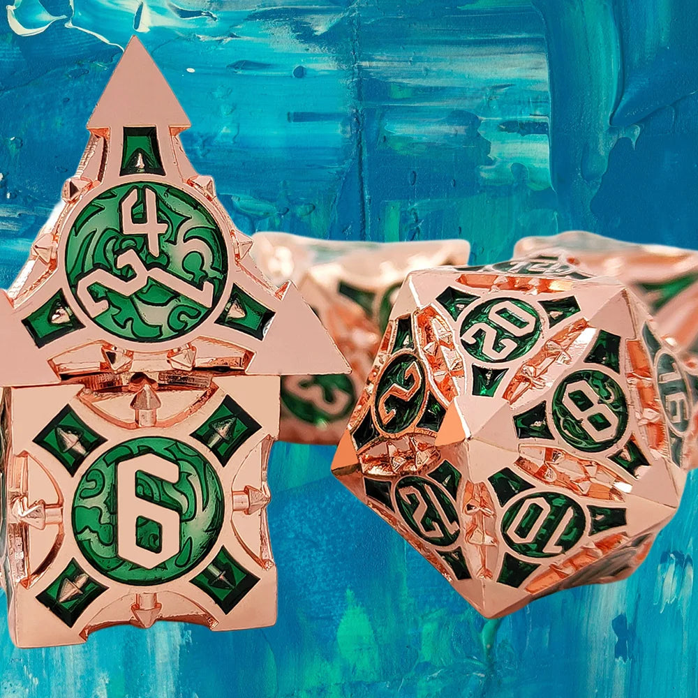 Zinc Alloy Metal Polyhedral D&D Dice Set