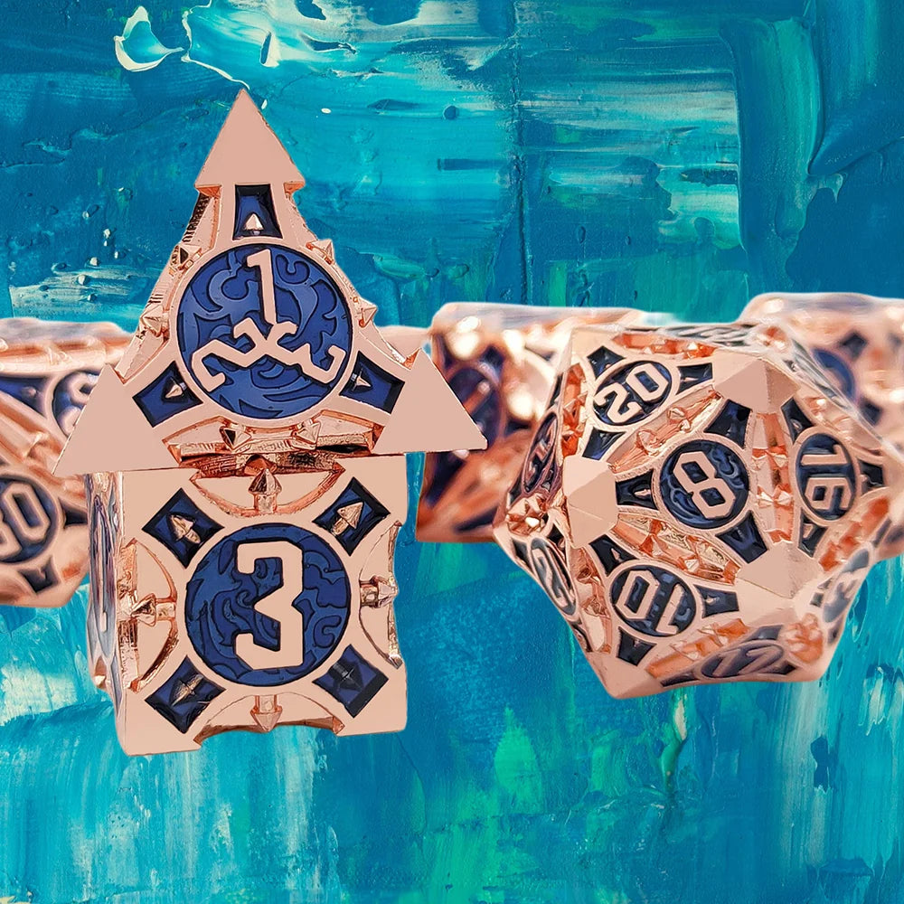 Zinc Alloy Metal Polyhedral D&D Dice Set