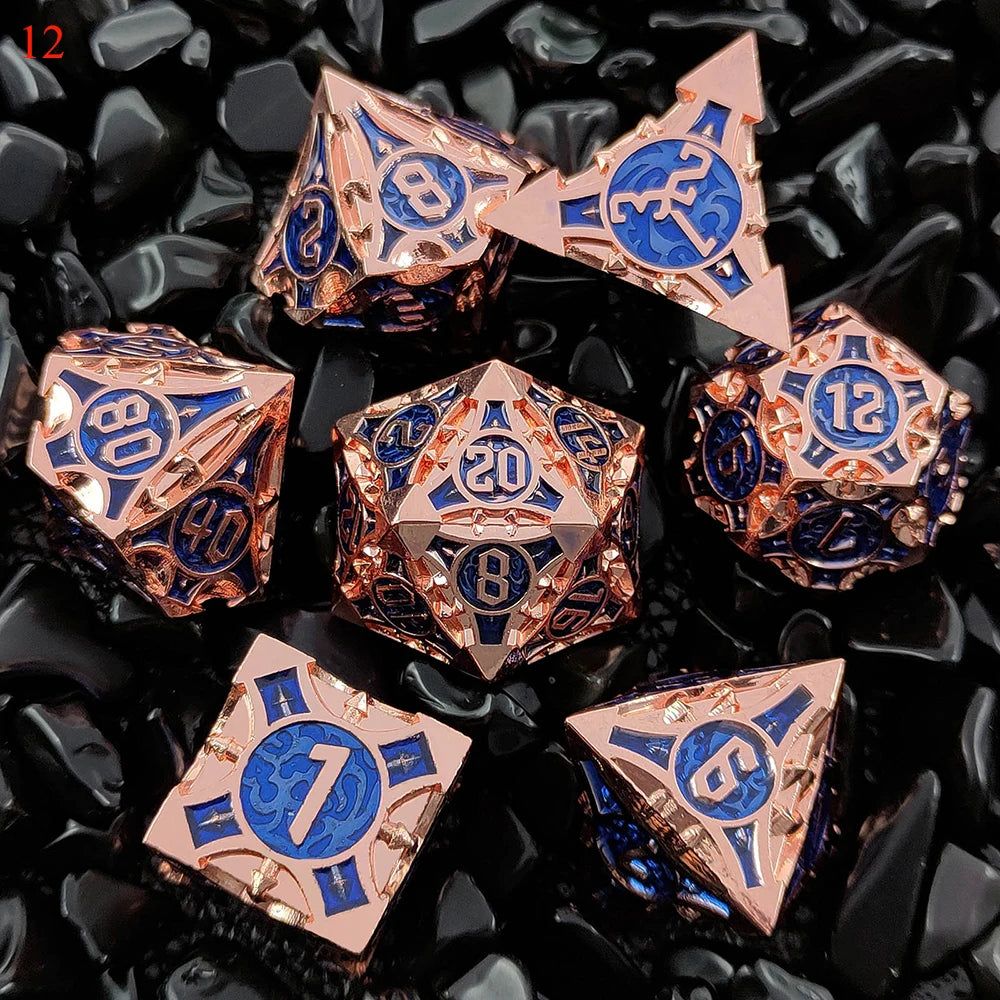 Zinc Alloy Metal Polyhedral D&D Dice Set