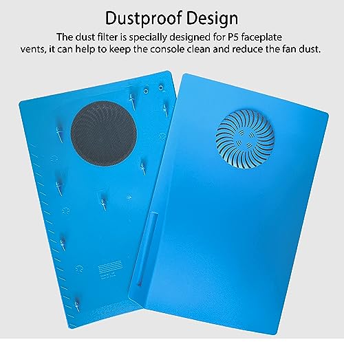 Faceplate with RGB Light Strip for PS5 and Dust Filter for Cooling Vents DOBEWINGDELOU 400+ Effects LED Light Ring Console Cover for Disc Edition DIY Decoration Kit Accessories Black