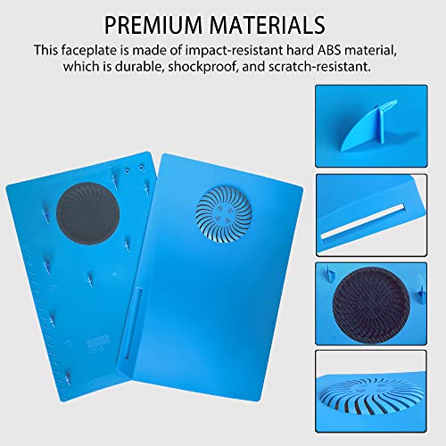 Faceplate with RGB Light Strip for PS5 and Dust Filter for Cooling Vents DOBEWINGDELOU 400+ Effects LED Light Ring Console Cover for Disc Edition DIY Decoration Kit Accessories Black
