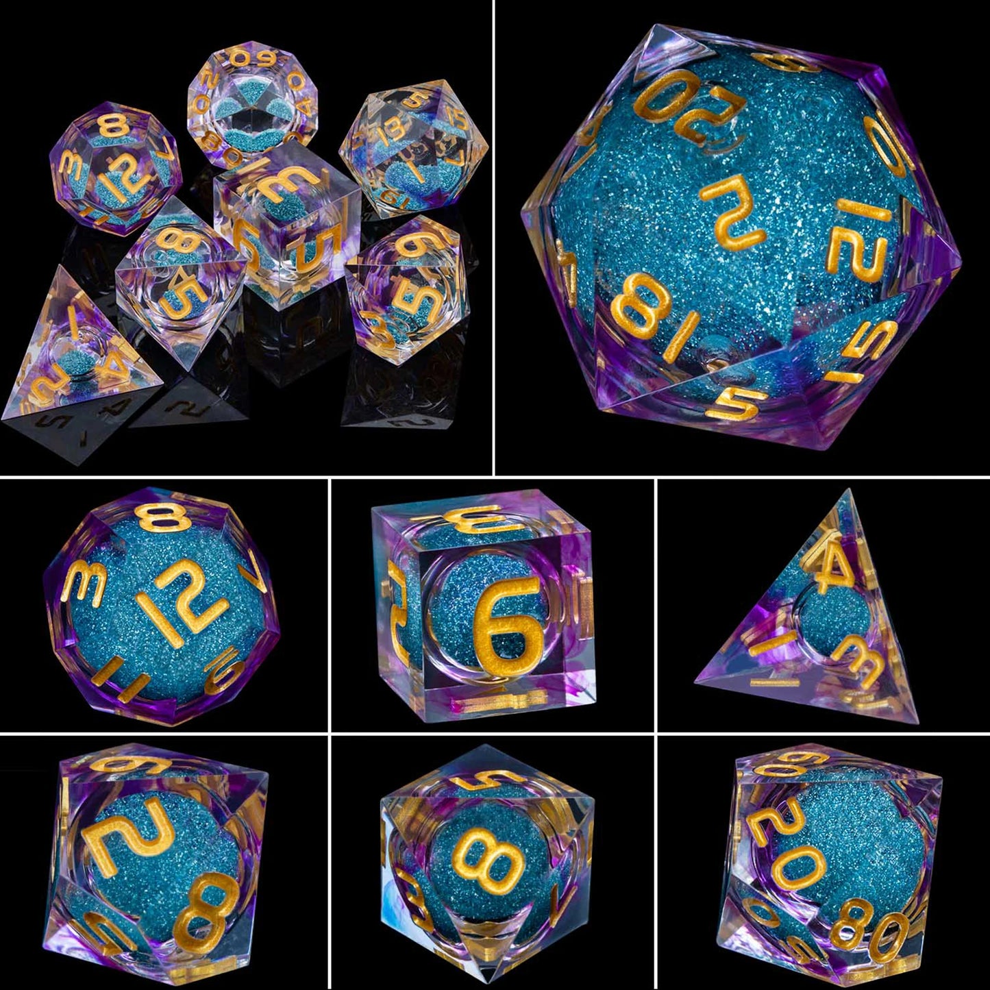 DnD D20 Liquid Eye/Ring/Sphere Dice Sets