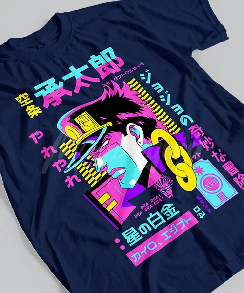 JoJo’s Bizarre Adventure Jotaro Kujo Vintage Cotton T-shirt