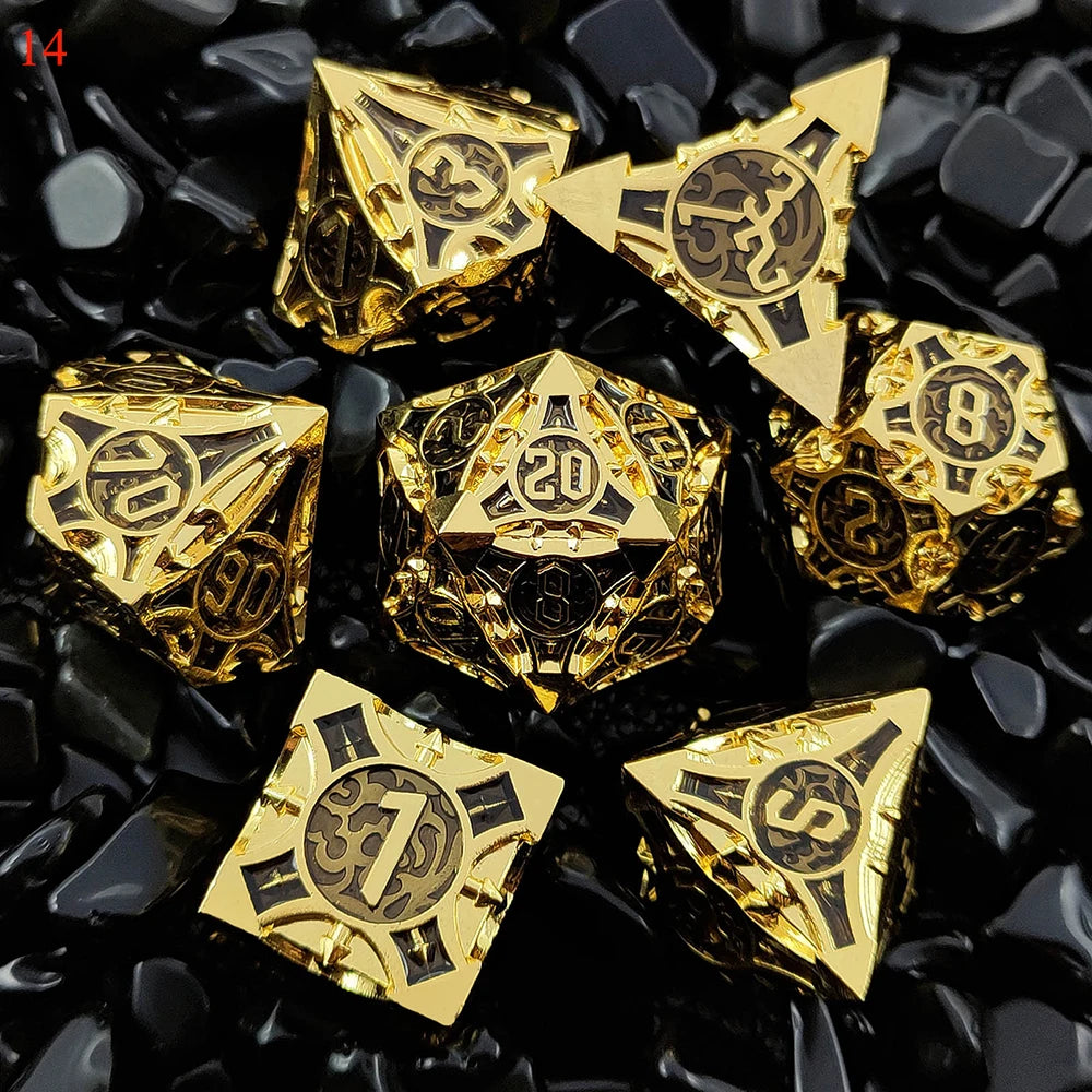 Zinc Alloy Metal Polyhedral D&D Dice Set