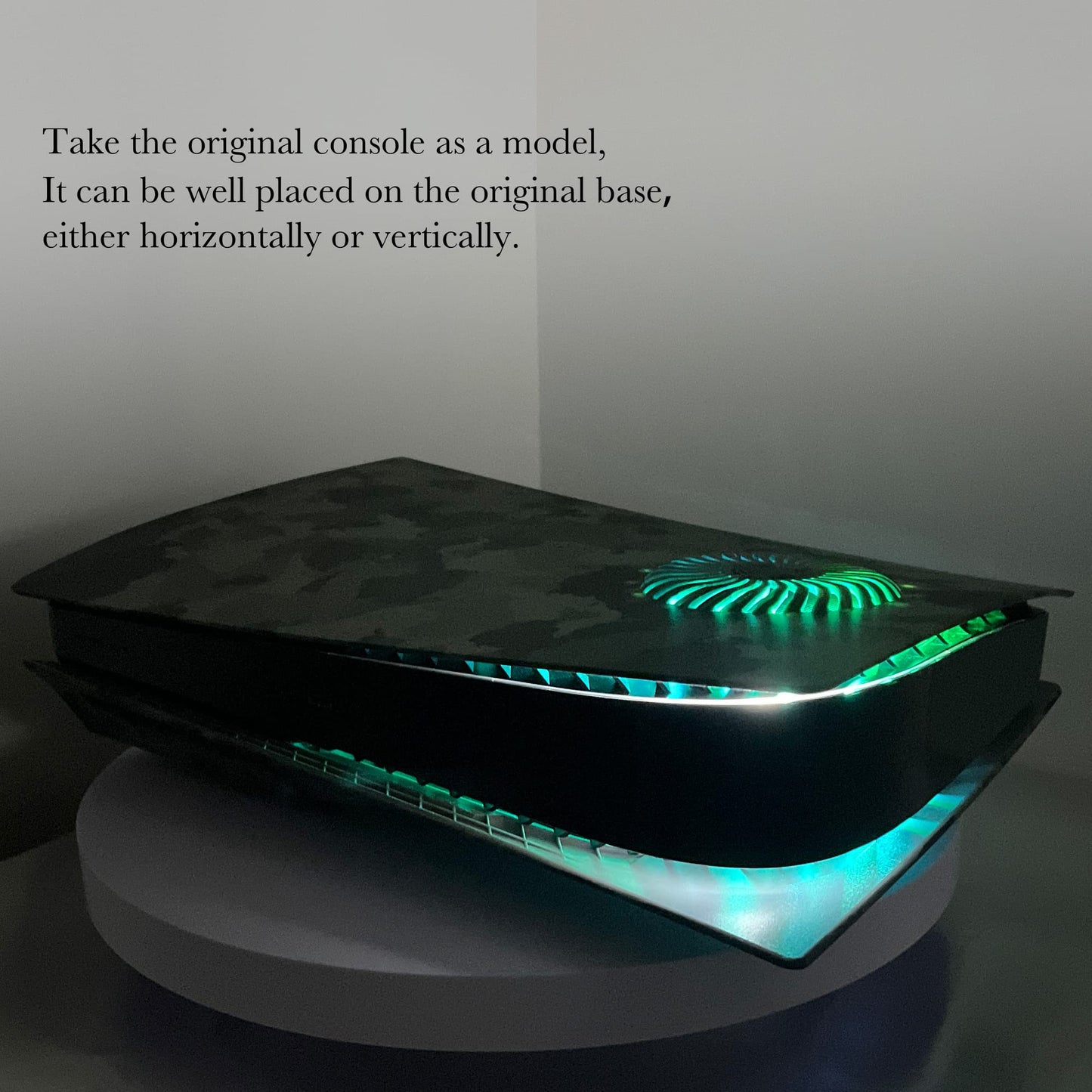 Faceplate with RGB Light Strip for PS5 and Dust Filter for Cooling Vents DOBEWINGDELOU 400+ Effects LED Light Ring Console Cover for Disc Edition DIY Decoration Kit Accessories Black