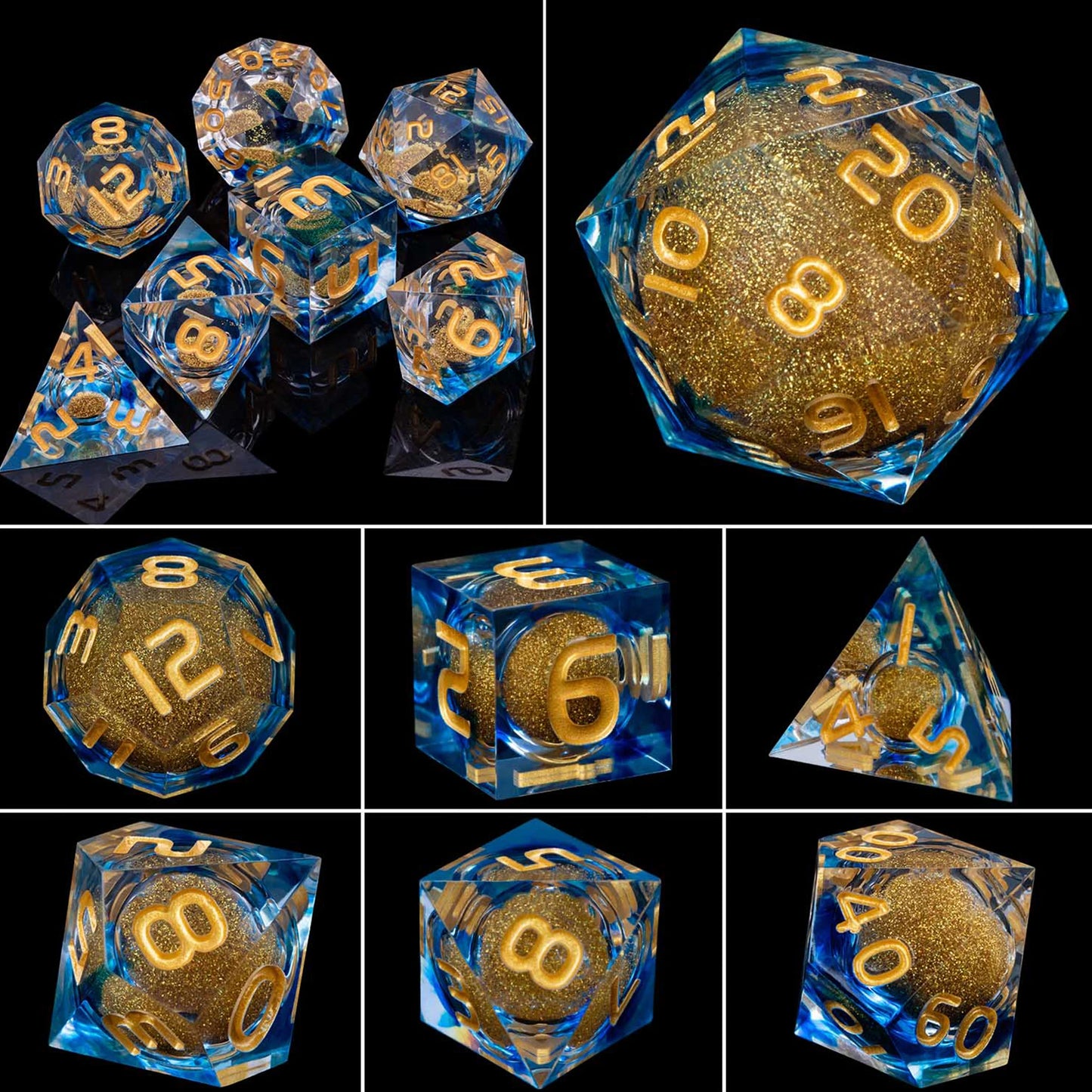 DnD D20 Liquid Eye/Ring/Sphere Dice Sets