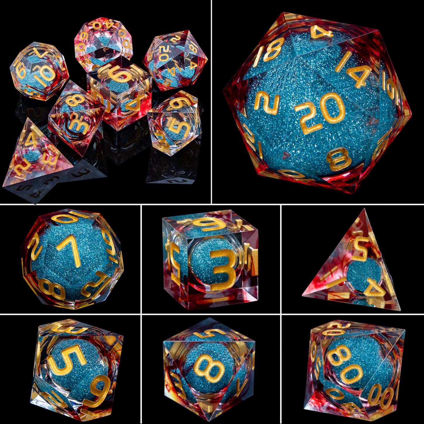 DnD D20 Liquid Eye/Ring/Sphere Dice Sets