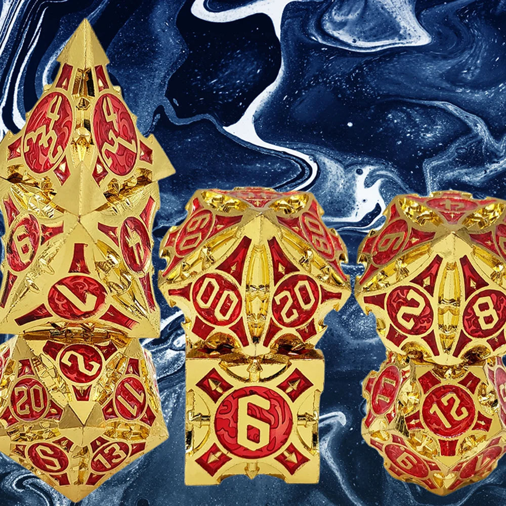 Zinc Alloy Metal Polyhedral D&D Dice Set