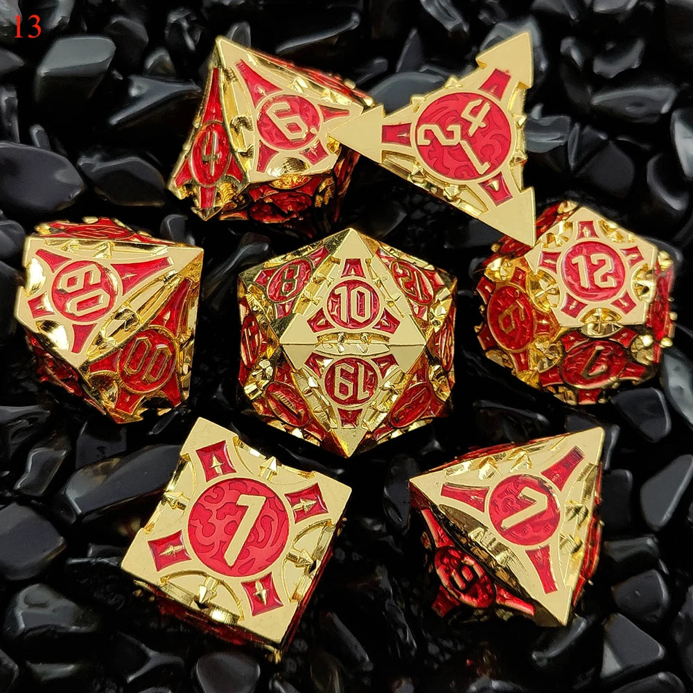 Zinc Alloy Metal Polyhedral D&D Dice Set