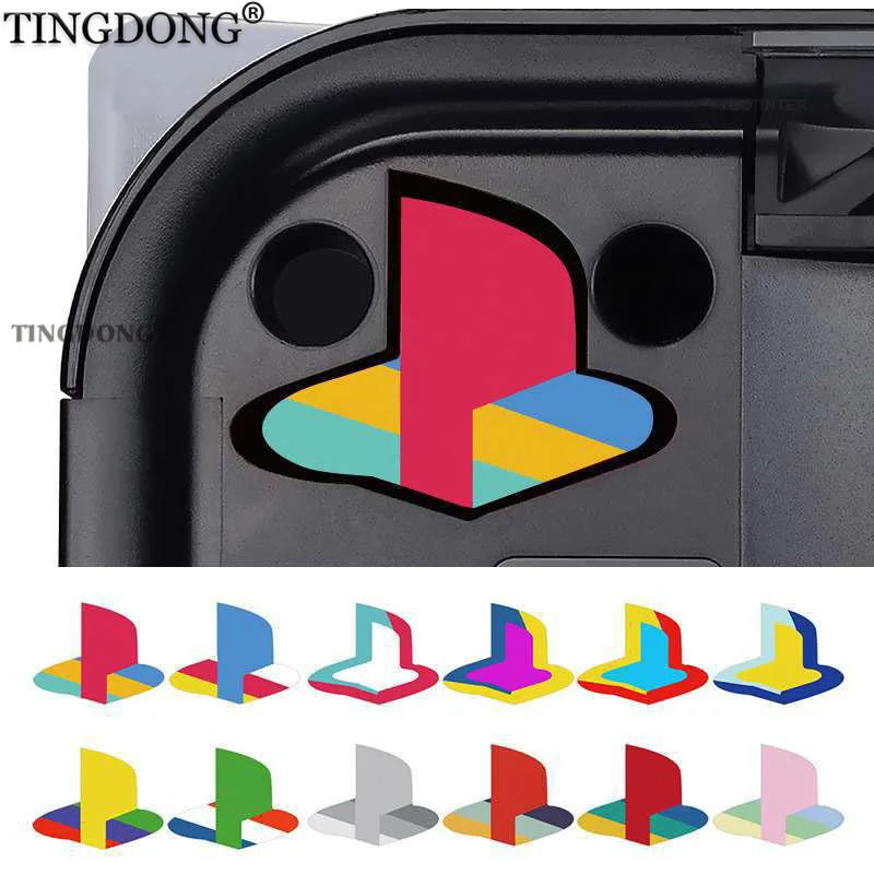 For PS5 Console Custom 12 PCS Vinyl Decal Skin Sticker For PS5 Glossy Logo Underlay For PS5 Disk Digital Version Accessories