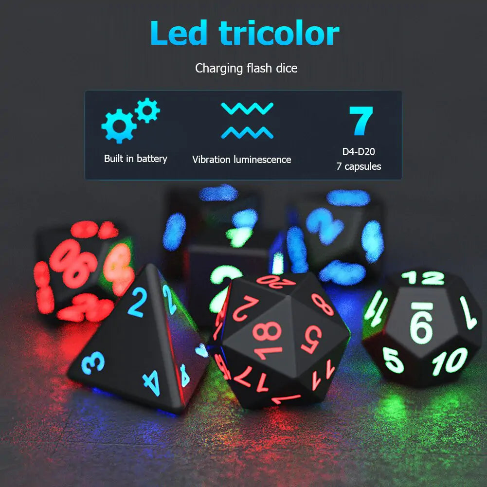 Electronic Luminous LED Dice Set Carrier