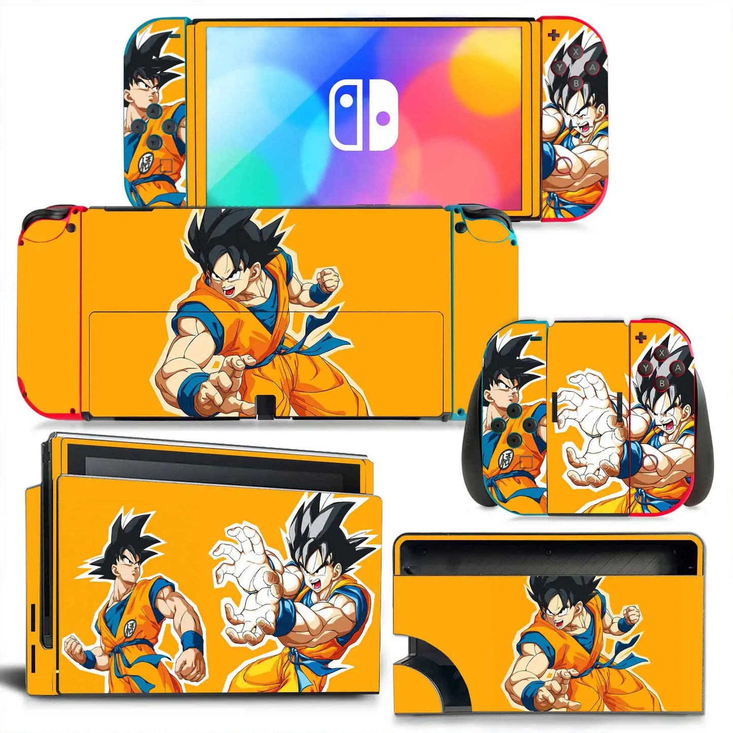 Dragon Ball Z Decals for Switch OLED Console, Joy-con Controller, & Dock