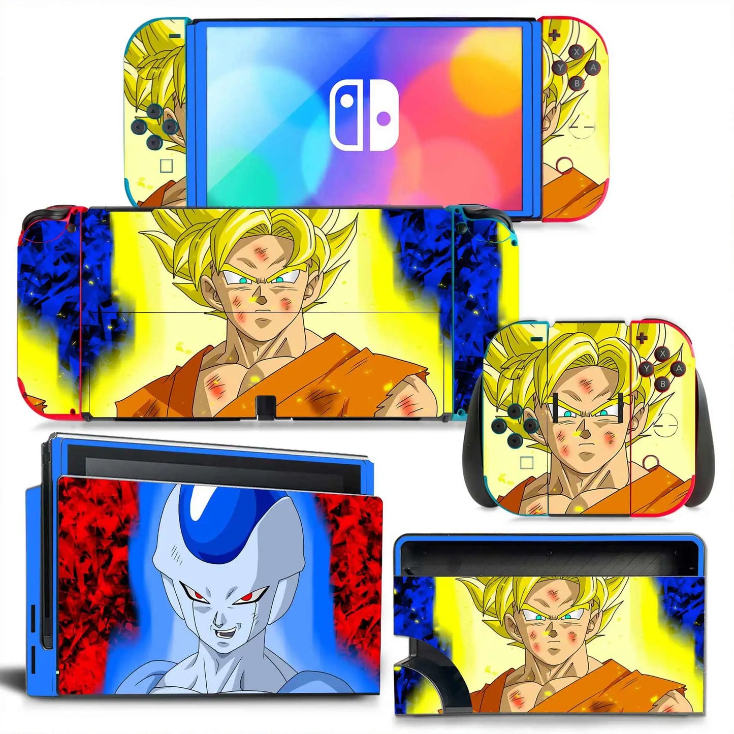 Dragon Ball Z Decals for Switch OLED Console, Joy-con Controller, & Dock