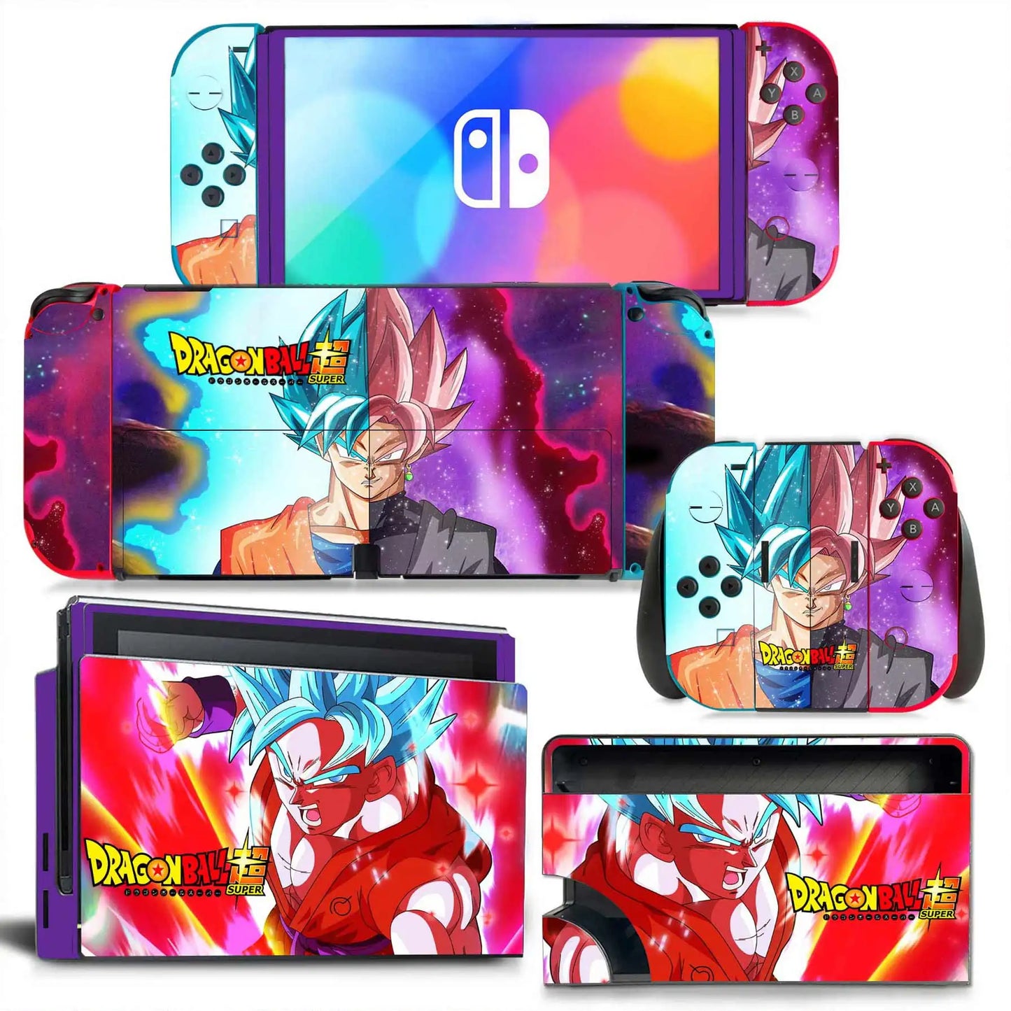 Dragon Ball Z Decals for Switch OLED Console, Joy-con Controller, & Dock