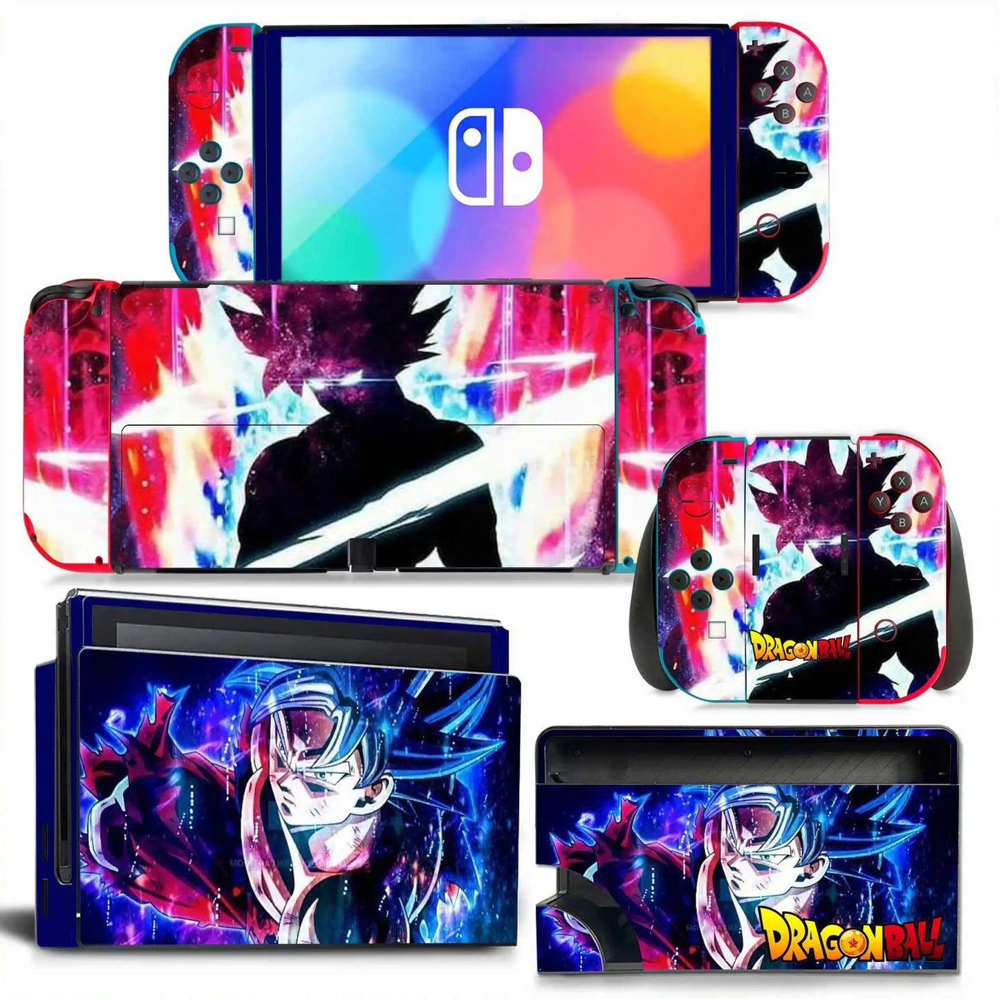 Dragon Ball Z Decals for Switch OLED Console, Joy-con Controller, & Dock