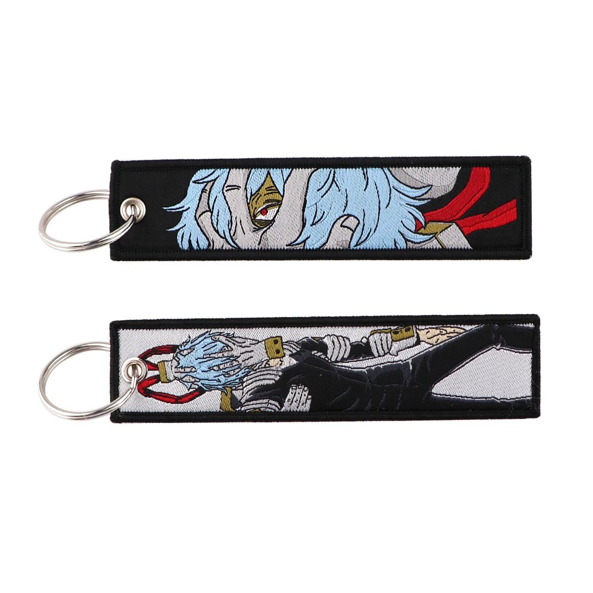 Anime Embroidered Key Fob Ring Tags