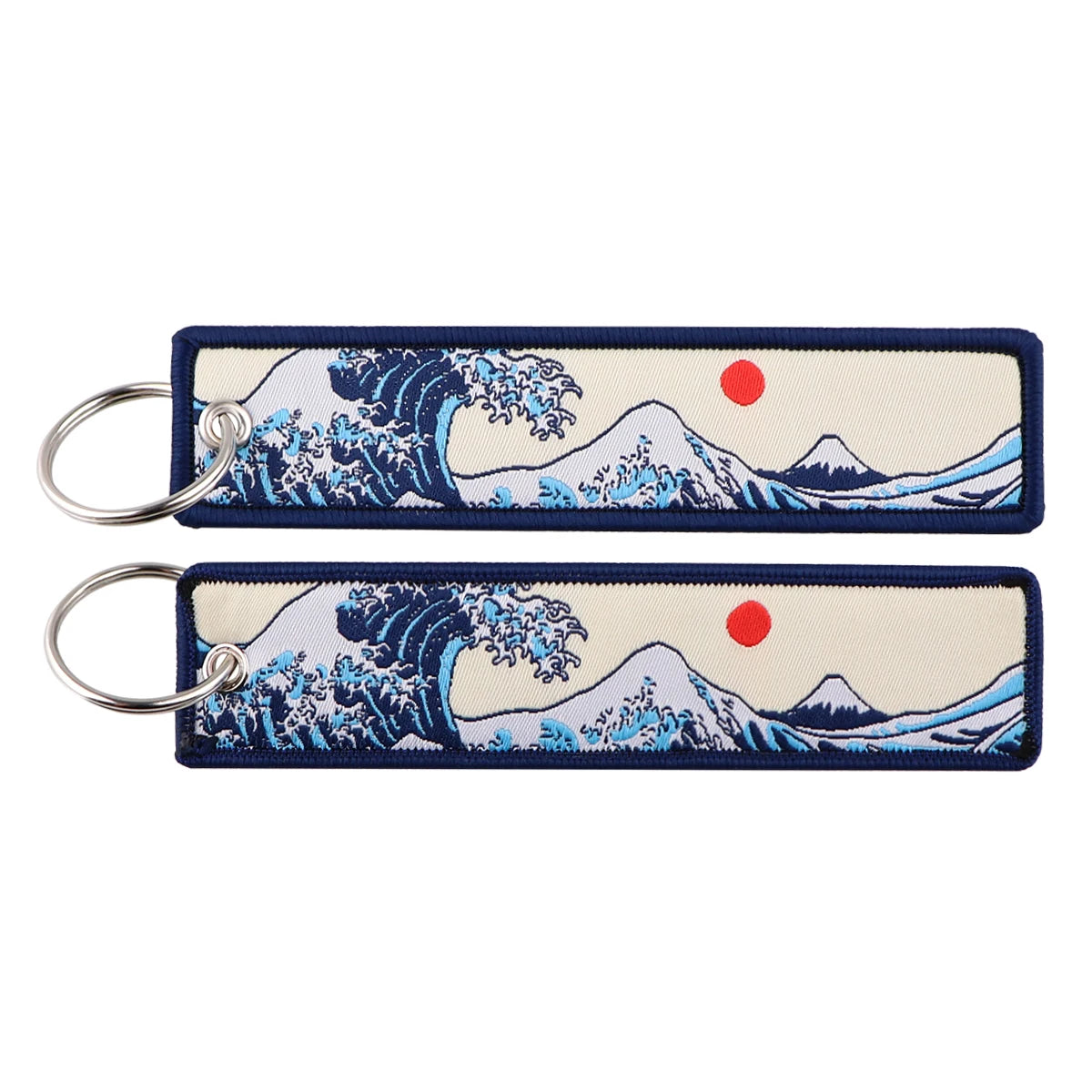 Anime Embroidered Key Fob Ring Tags