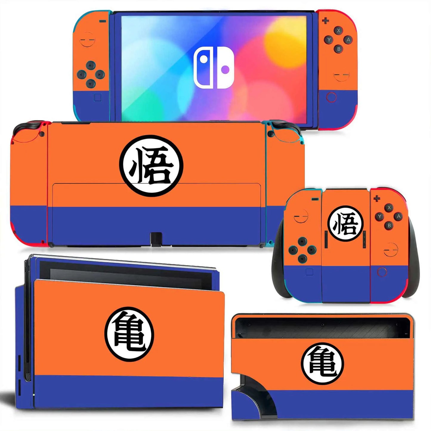 Dragon Ball Z Decals for Switch OLED Console, Joy-con Controller, & Dock