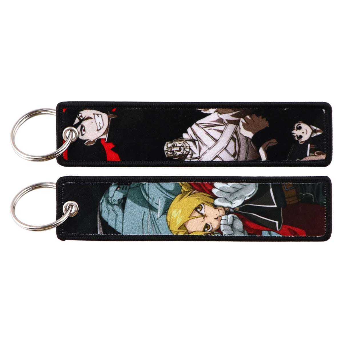 Anime Embroidered Key Fob Ring Tags