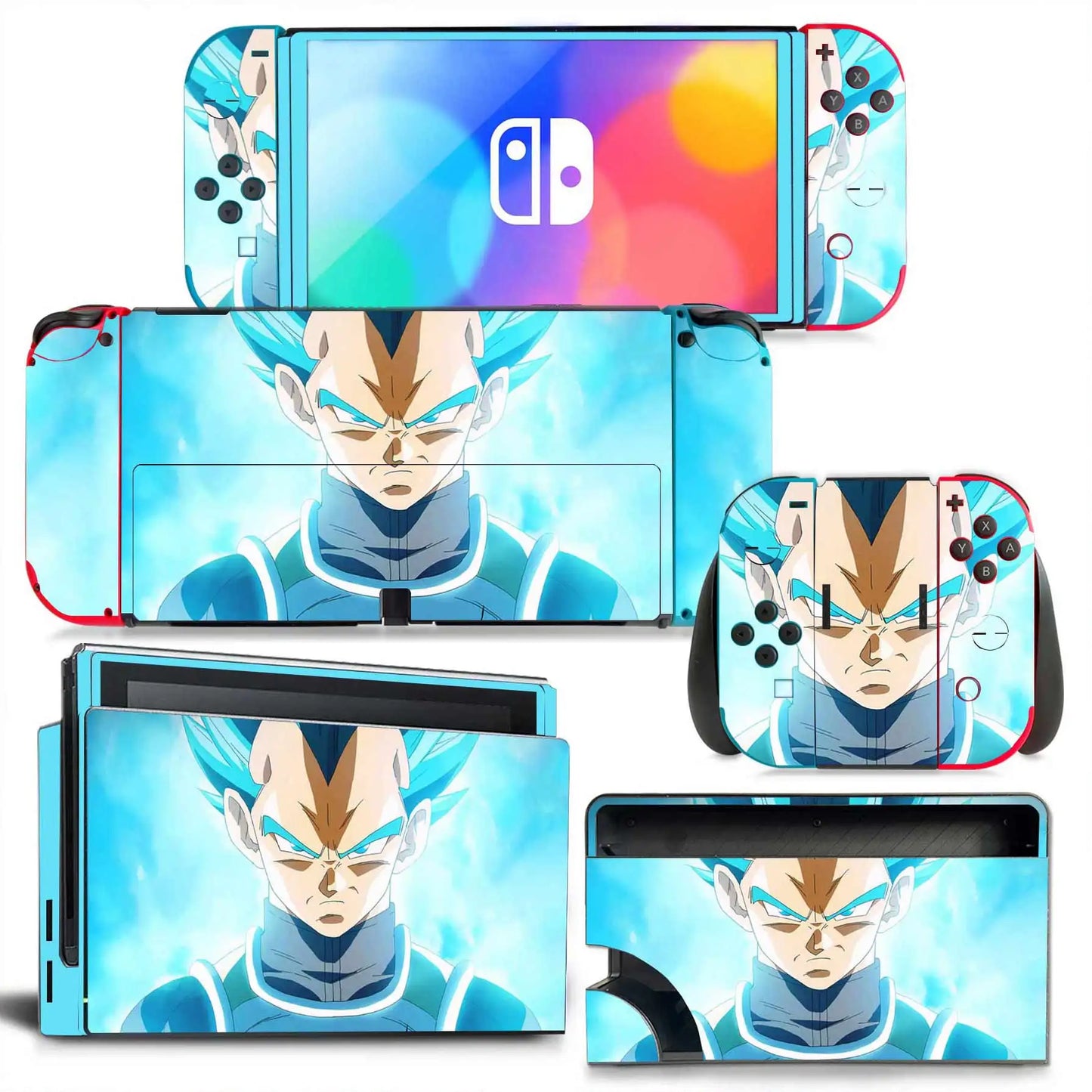 Dragon Ball Z Decals for Switch OLED Console, Joy-con Controller, & Dock