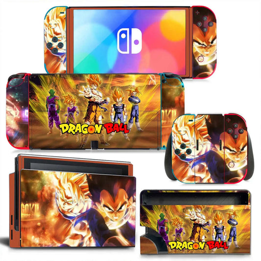 Dragon Ball Z Decals for Switch OLED Console, Joy-con Controller, & Dock