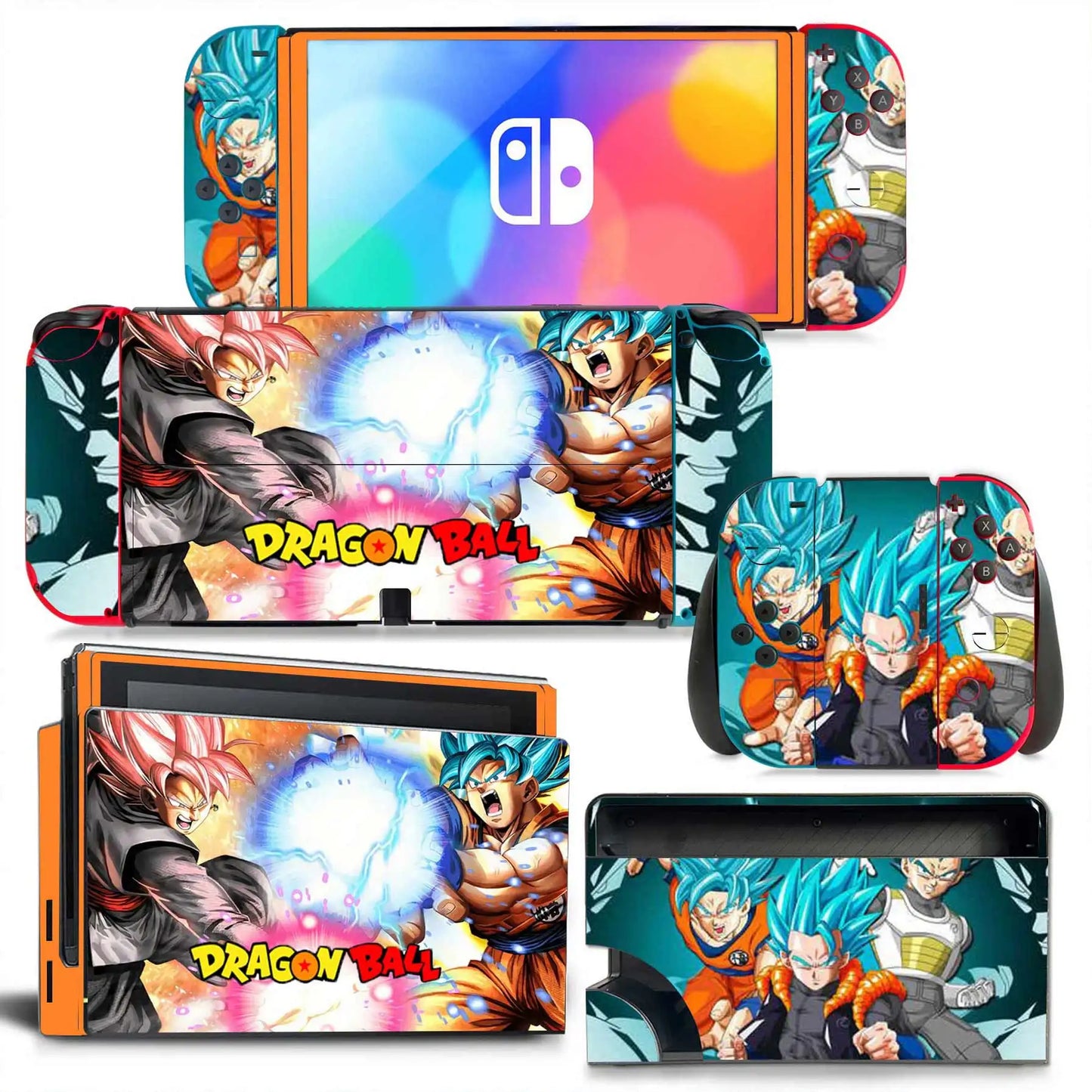 Dragon Ball Z Decals for Switch OLED Console, Joy-con Controller, & Dock