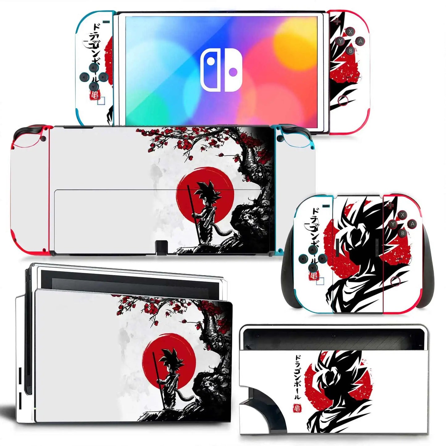 Dragon Ball Z Decals for Switch OLED Console, Joy-con Controller, & Dock