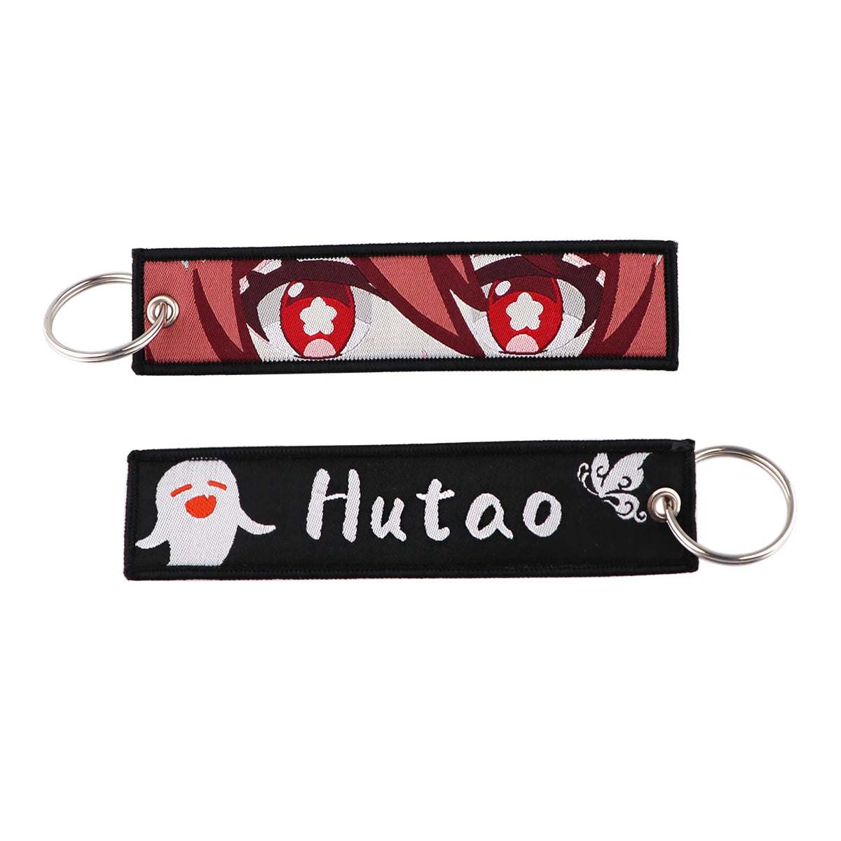 Anime Embroidered Key Fob Ring Tags