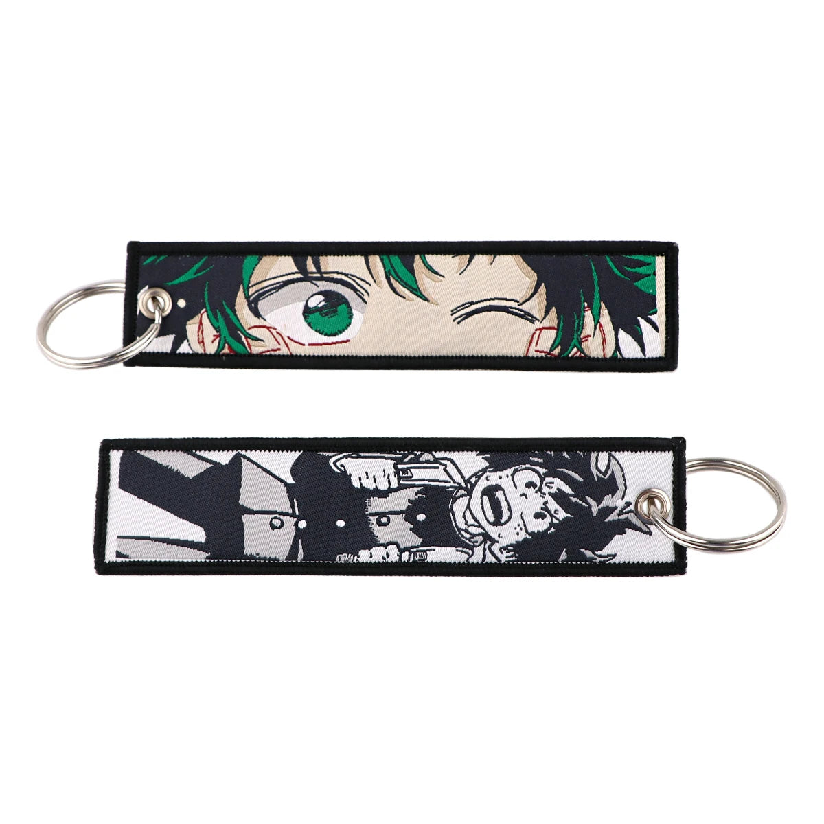 Anime Embroidered Key Fob Ring Tags