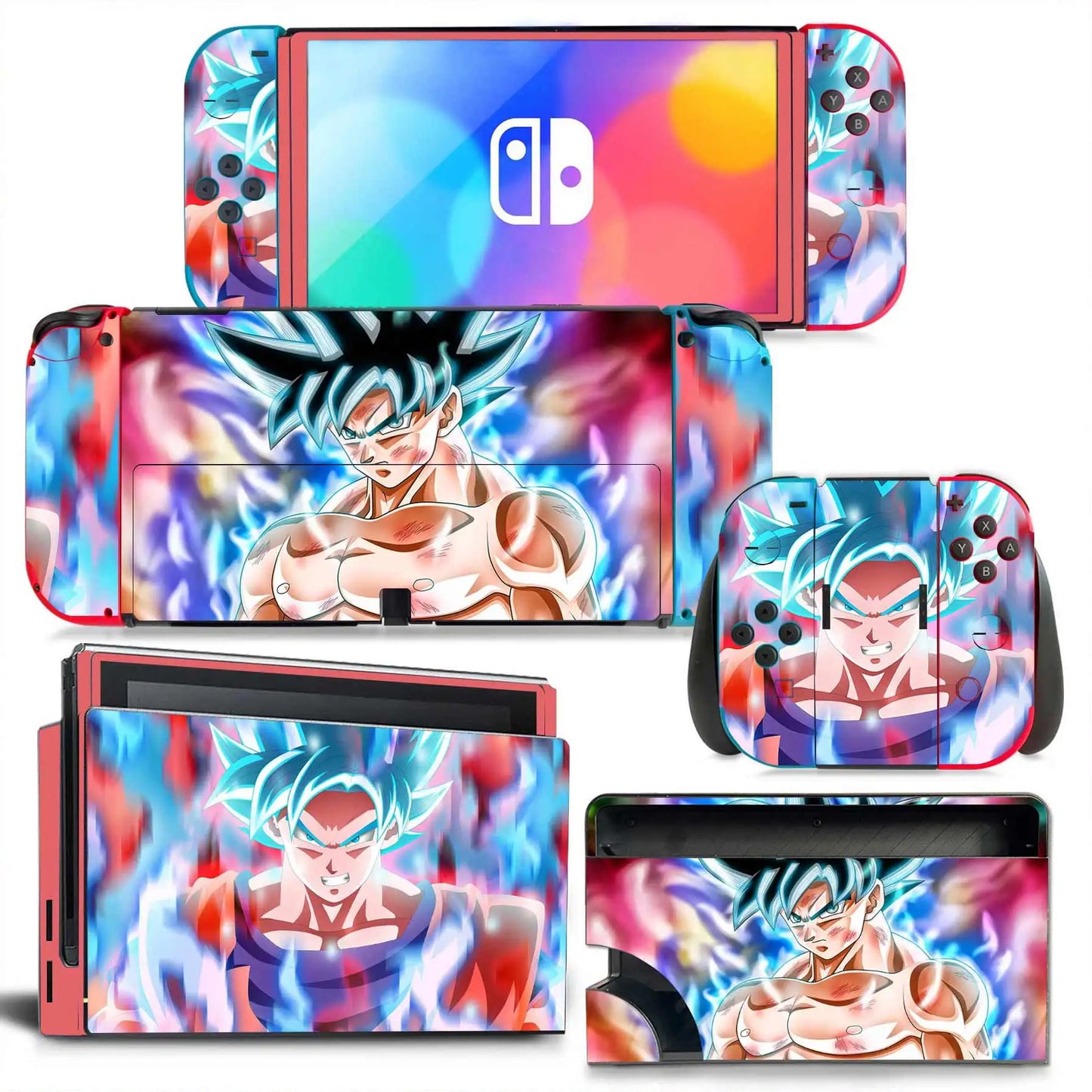 Dragon Ball Z Decals for Switch OLED Console, Joy-con Controller, & Dock