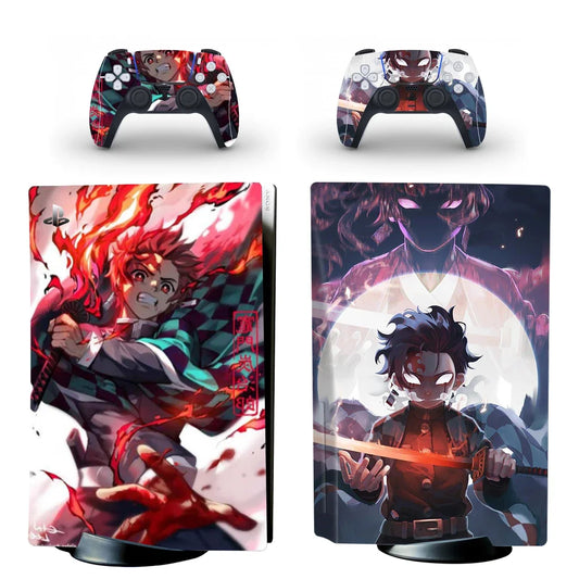 Demon Slayer Kamado Tanjiro Skin for PS5 Console & Controller