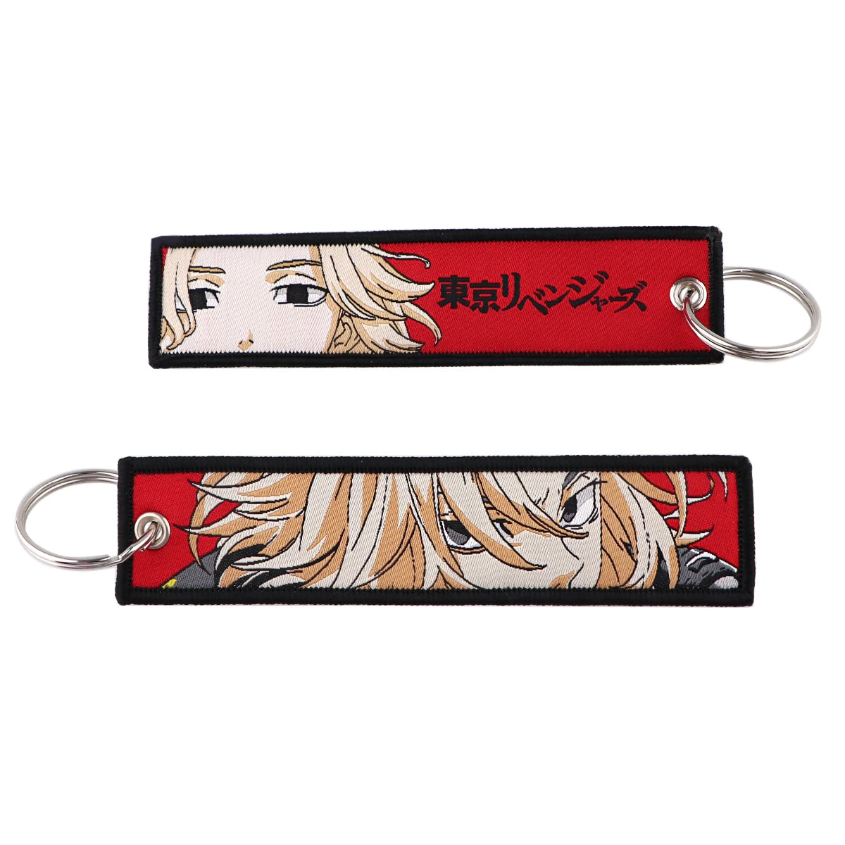 Anime Embroidered Key Fob Ring Tags