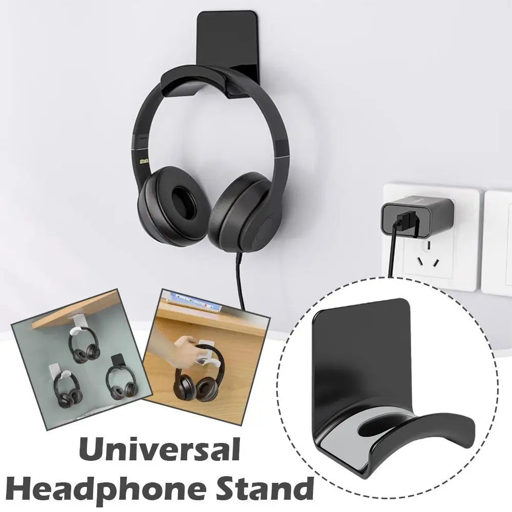 Universal Adhesive / Wall Mount Headphone Rack Stand