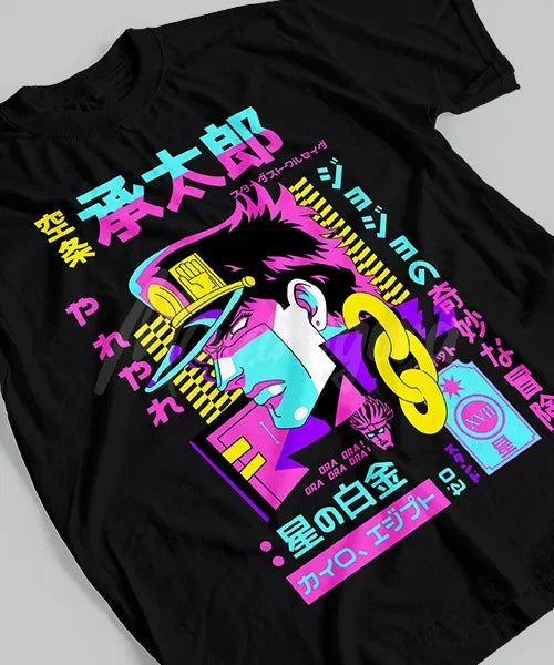 JoJo’s Bizarre Adventure  Jotaro Kujo Vintage Cotton T-shirt