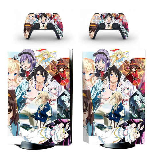 Anime Girl Collage Skin for PS5 Console & Controller