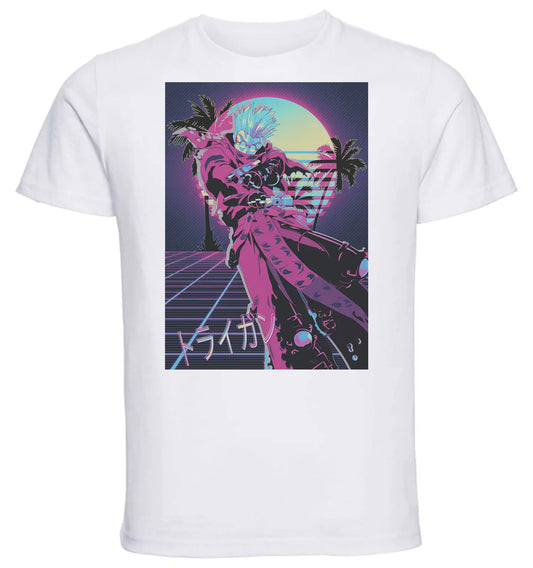 Trigun Vash the Stampede 80s Style Cotton T-shirt