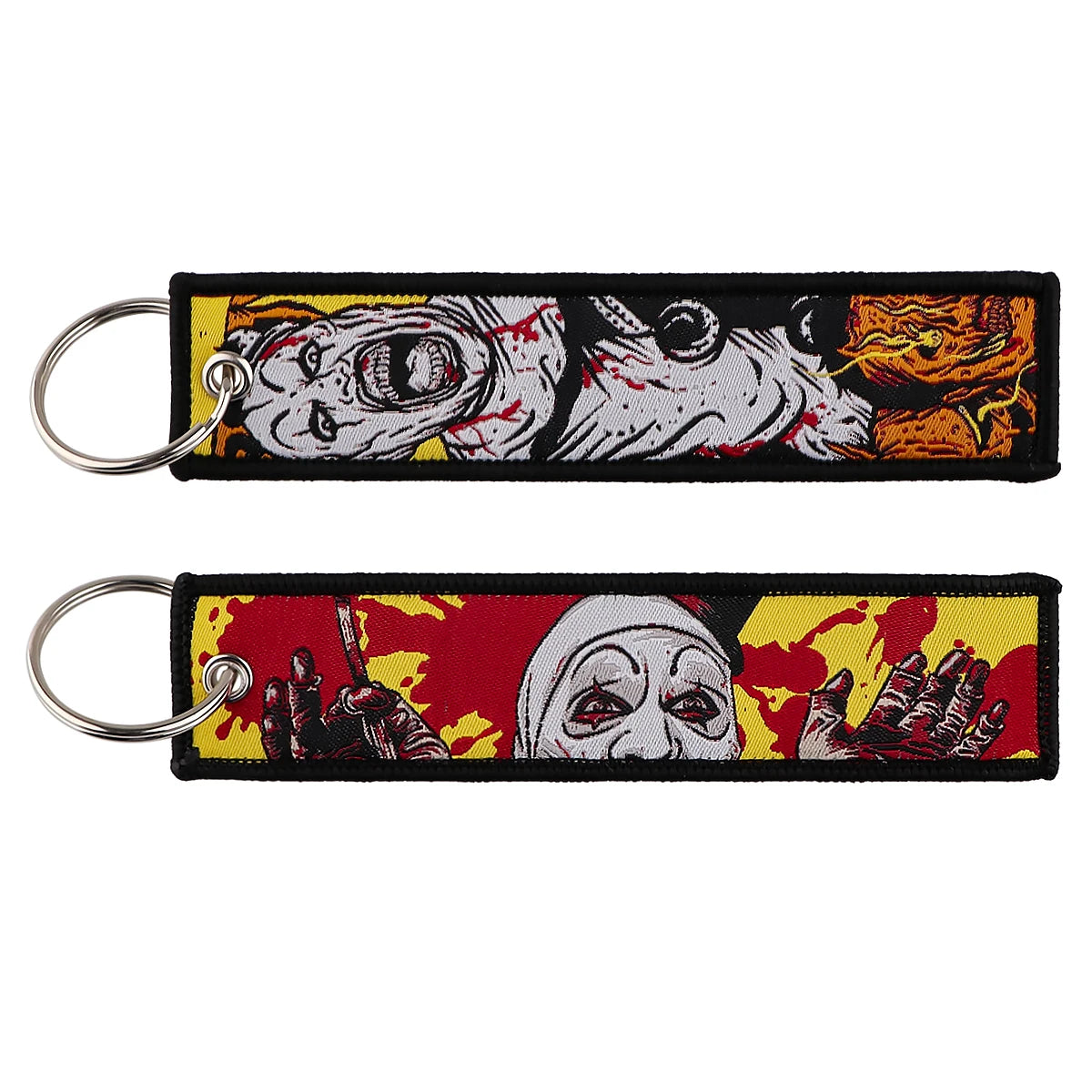 Anime Embroidered Key Fob Ring Tags